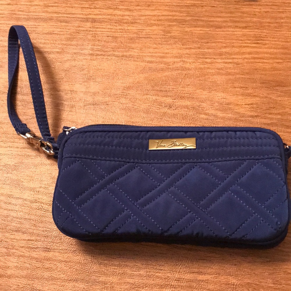 Vera Bradley royal blue wristlet
